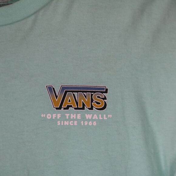 Boys Large Van's Long Sleeve Crew Neck Aqua - Picture 4 of 4